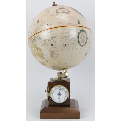 94 - An American desk globe with barometer, thermometer and hygrometer by Replogle Globes Inc, 20th centu... 