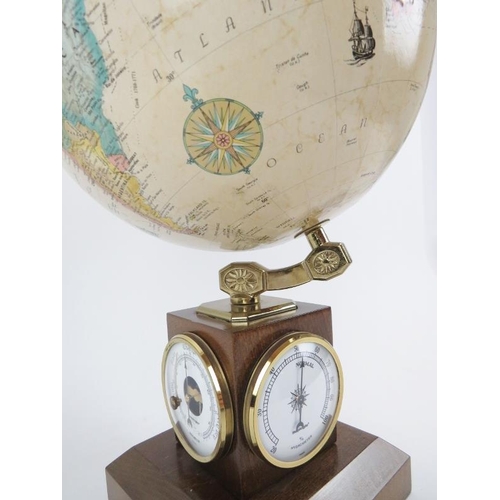 94 - An American desk globe with barometer, thermometer and hygrometer by Replogle Globes Inc, 20th centu... 