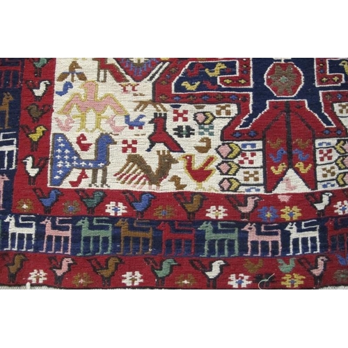 950 - A fine pair of possibly Turkish Gharajeh rugs. The Gharajehs are handwoven Persian rugs made by Turk... 