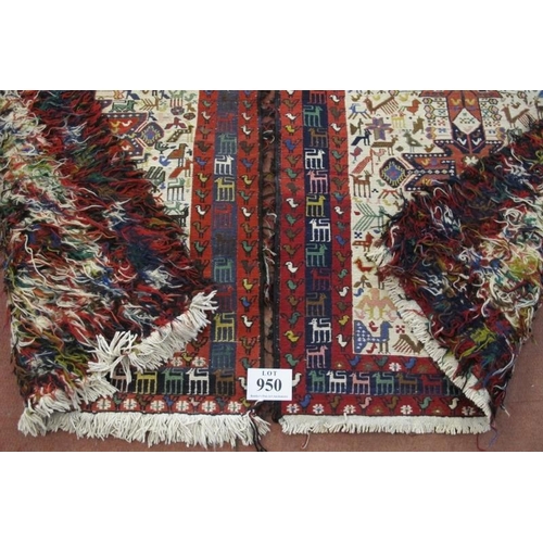 950 - A fine pair of possibly Turkish Gharajeh rugs. The Gharajehs are handwoven Persian rugs made by Turk... 