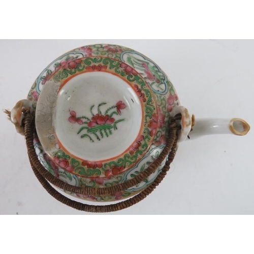 11 - Three Chinese famille rose enamel decorated porcelain teapots, 19th century. Comprising a Rose Medal... 