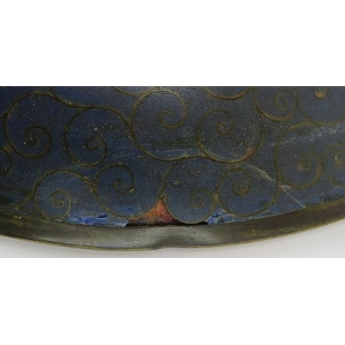 115 - Two Japanese cloisonné enamelled chargers, Meiji period (1868 - 1912). (2 items) 30 cm diameter. 
Co... 