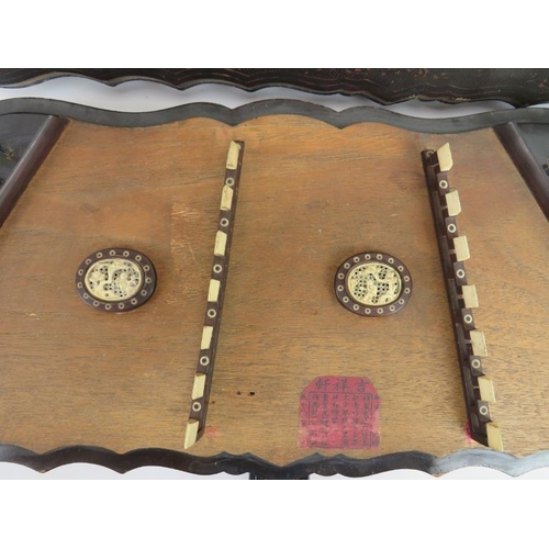 17 - A Chinese Yangqin hammered dulcimer musical instrument, late 19th/early 20th century. The exterior l... 