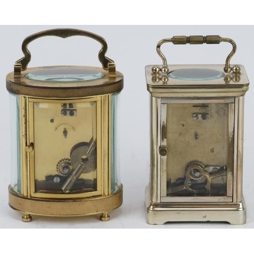 178 - A Henley silver plated brass carriage clock and a Charles Frodsham gilt metal carriage clock, 20th c... 