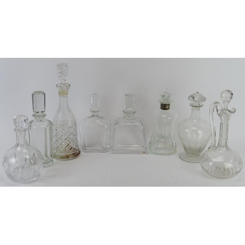 192 - A group of British and European Continental glass decanters, 19th century and later. (8 items) 34.8 ... 