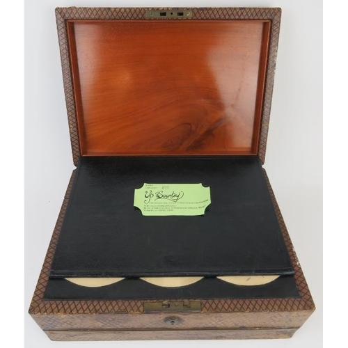 25 - A leather cased stationery box by Partridge & Cooper of Fleet Street, London, late 19th/early 20th c... 