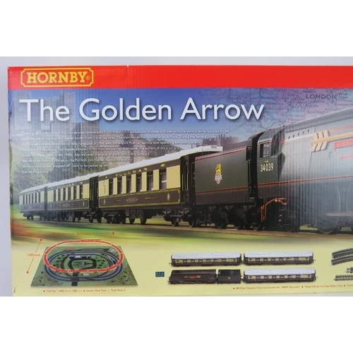 258 - A Hornby OO Gauge Golden Arrow Train Set. Boxed (R1119 set). Comprising a Golden Arrow steam locomot... 