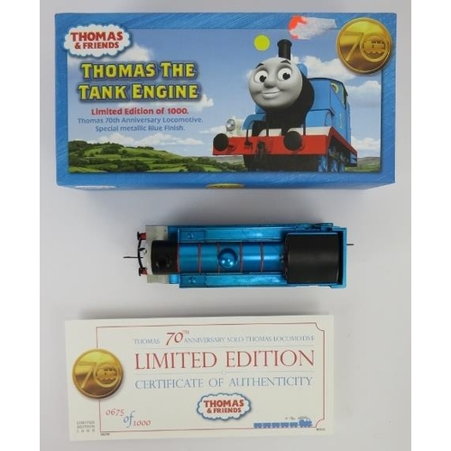 262 - A Hornby OO gauge ‘Thomas & Friends’ Thomas The Tank Engine steam locomotive (R9303). 70th anniversa... 