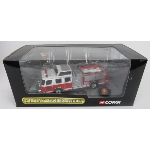 264 - A group of eight Corgi boxed model die-cast fire rescue engines. (8 items). 
Condition report: Good ... 