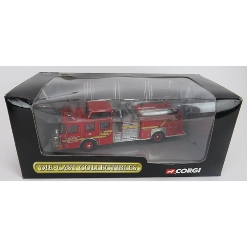 264 - A group of eight Corgi boxed model die-cast fire rescue engines. (8 items). 
Condition report: Good ... 