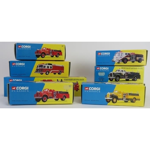 266 - A group of eight Corgi Classics boxed die-cast model fire rescue engines. (7 items).
Condition repor... 