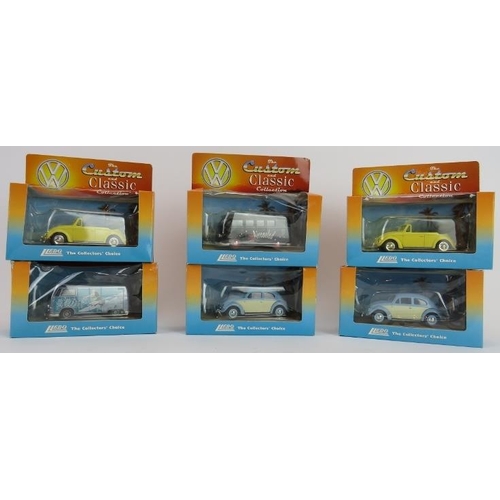 272 - A collection of six Lledo ‘The Custom and Classics Collection’ of Volkswagen (VW) boxed die-cast mod... 