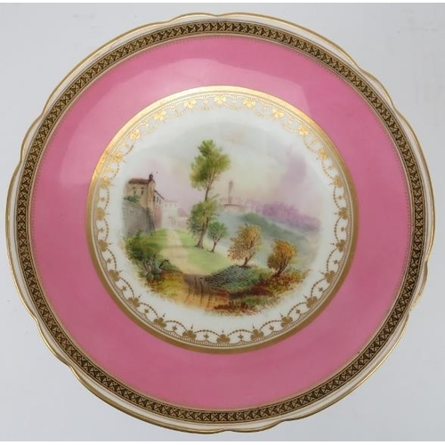 28 - Four Georgian and Victorian porcelain wares, 19th century. Comprising a Derby porcelain dish with re... 