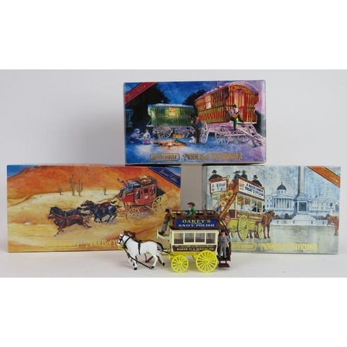 280 - A Three Special Edition Matchbox ‘Models of Yesteryear’ boxed die-cast model stagecoaches and a gyps... 