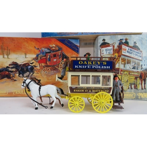 280 - A Three Special Edition Matchbox ‘Models of Yesteryear’ boxed die-cast model stagecoaches and a gyps... 