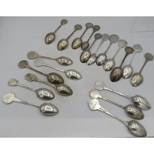 454 - A collection of 20 silver & enamelled teaspoons, all relating to tennis. Fully hallmarked.
Condition... 