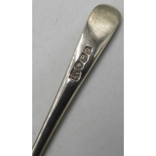 471 - A set of twelve silver rat tail coffee spoons, Sheffield 1920, boxed. Approx weight 3 troy oz/93 gra... 