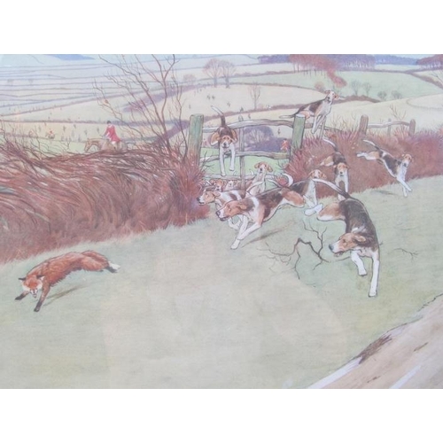 504 - Cecil Aldin (British, 1870-1935) - 'The Pytchley Country, Who -Whoop at Hazelbeach', pencil signed l... 