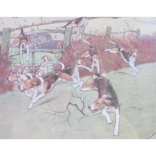 504 - Cecil Aldin (British, 1870-1935) - 'The Pytchley Country, Who -Whoop at Hazelbeach', pencil signed l... 