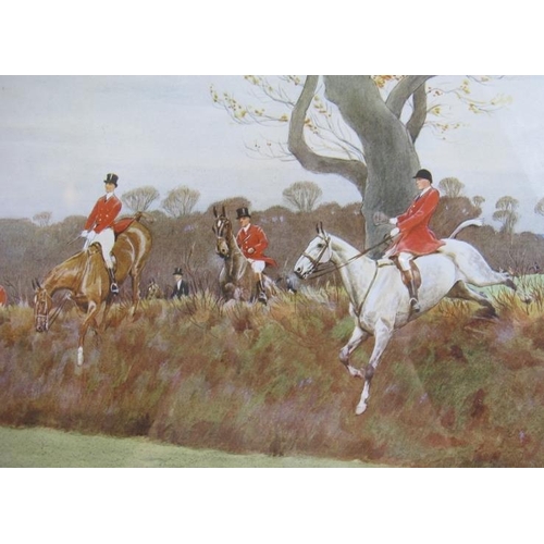 505 - Cecil Aldin (British, 1870 - 1935) - 'Blackmore Vale', pencil signed colour print, 33cm x 68cm, fram... 