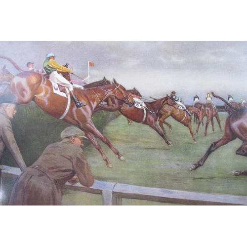 508 - Cecil Aldin (British, 1870 - 1935) - 'The Grand National - The Canal Turn', pencil signed colour pri... 