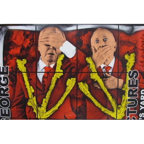 526 - Gilbert & George (b. 1943 & b. 1942) - ' Corpsing Pictures', signed poster, White Cube Mason's Yard,... 