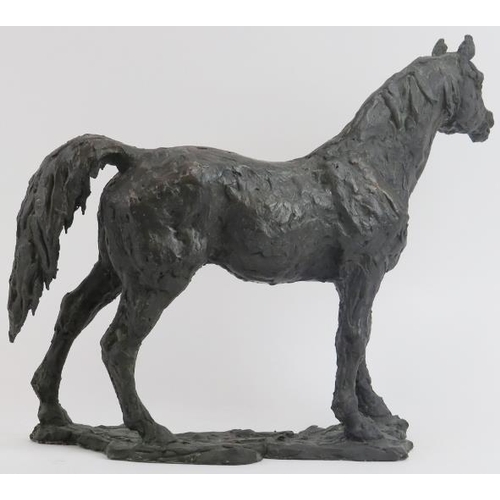 54 - A bronzed figure of a horse, late 20th century/early 21st century. Possibly by Leslie Charlotte Bene... 