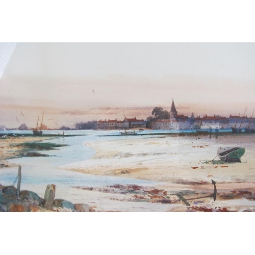 554 - Thomas Sidney (late 19th/early20th century) - 'Bosham, Sussex', watercolour, signed, titled, 24cm x ... 