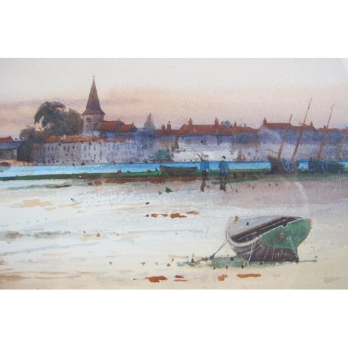 554 - Thomas Sidney (late 19th/early20th century) - 'Bosham, Sussex', watercolour, signed, titled, 24cm x ... 