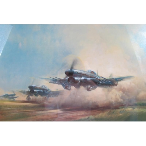 556 - Frank Wootten (British, 1914-1998) - 'Typhoon', pencil signed limited edition WW2 aviation print, 22... 