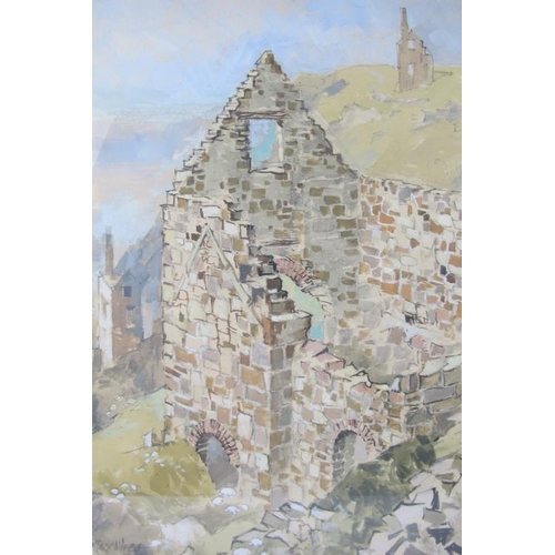 590 - Michael Lawrence Cadman RI ARCA (1920-2010) - 'Botallack Mines' (Cornwall), watercolour, signed & da... 