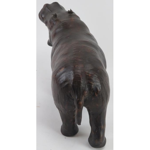 70 - A stuffed leather model of a hippopotamus, early/mid 20th century. Possibly by Liberty’s of London. ... 