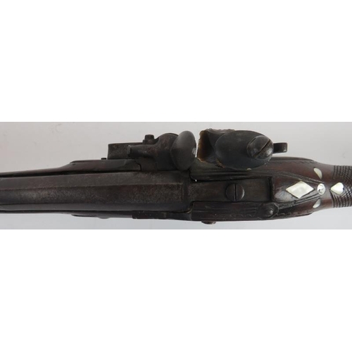 75 - An English East India Company oak and steel barrelled flintlock blunderbuss by Memory, late 18th cen... 