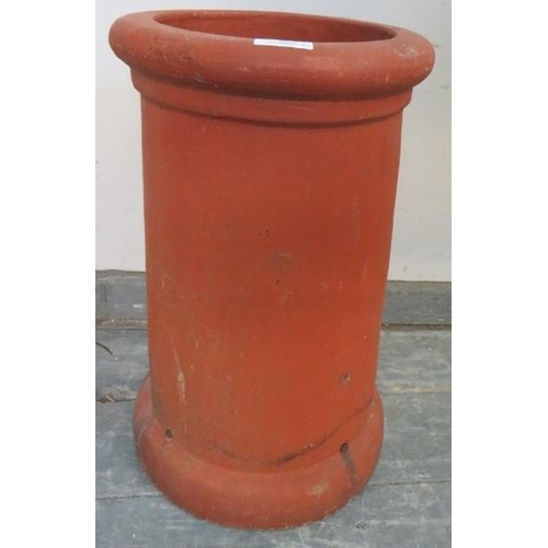 885 - A small terracotta cannon head chimney pot/plant stand.
H47 Diameter 28
Condition report: Base has b... 