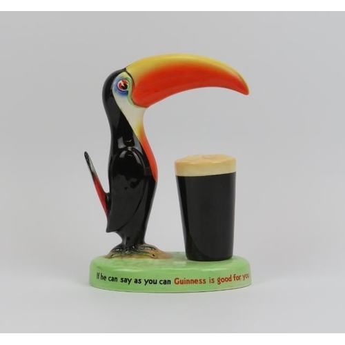 1 - A Carlton Ware ceramic Guinness toucan table lamp. Hand painted with advertising slogan to the base.... 