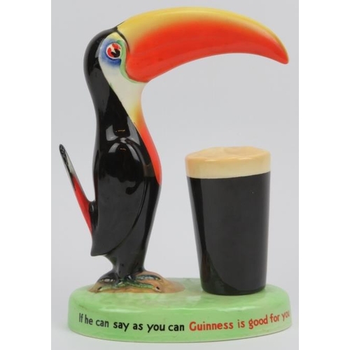 1 - A Carlton Ware ceramic Guinness toucan table lamp. Hand painted with advertising slogan to the base.... 