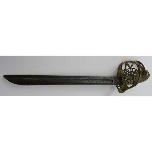 135 - Militaria: A Victorian infantry officer’s sword. With a wire bound fish skin grip and VR cipher to t... 