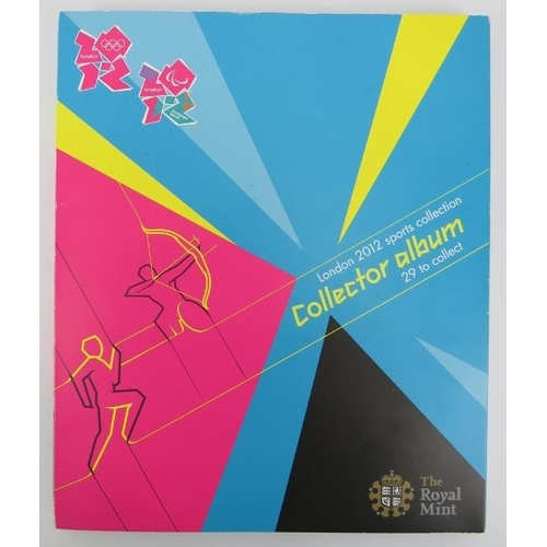 146 - A Royal Mint issued Olympic London 2012 sports ‘Collector album’ complete with all twenty-nine Olymp... 