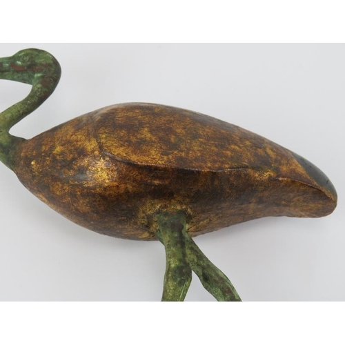 20 - An ancient Egyptian bronze and carved wood figure of Thoth depicted as an ibis in hieroglyphic form,... 