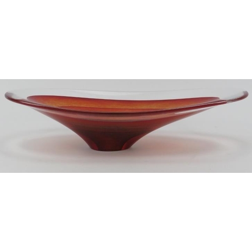 21 - A Teign Valley Glass ‘Saturn’ bowl designed by Richard Glass. Of shallow flared form, the clear glas... 