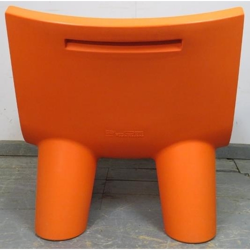 27 - A Slide ‘Low Lita’ orange polyethylene easy chair by the Italian designer Paola Navone, early 21st c... 