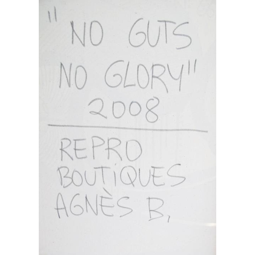 573 - Flavien 'Mambo' Demarigny (Chile/French, b. 1969) - 'No Guts No Glory', signed print on canvas, 2008... 