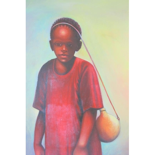 581 - Obi Ekwenchi (Egba, Owerri, Nigeria, b. 1959) - 'The young Shall Grow', oil on board, signed, dated ... 