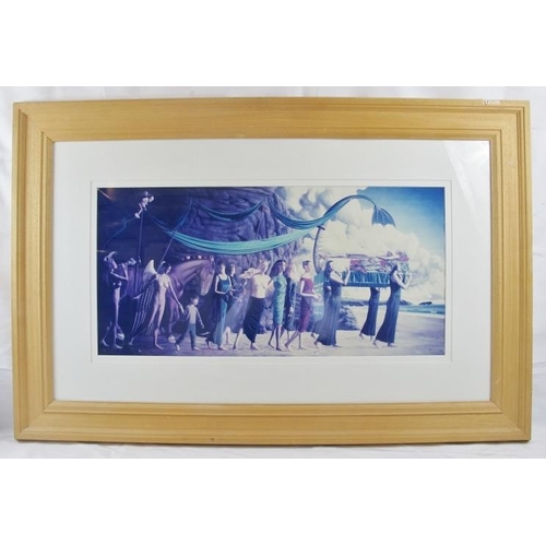 585 - Contemporary School - 'Funeral procession', print, 34cm x 71cm, framed.
Condition report: No issues.