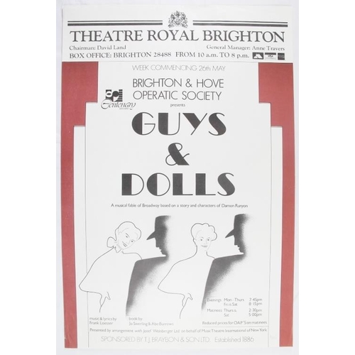 586 - A collection of 19 vintage Brighton Theatre posters, together 3 other vintage posters, Brighton Sea ... 