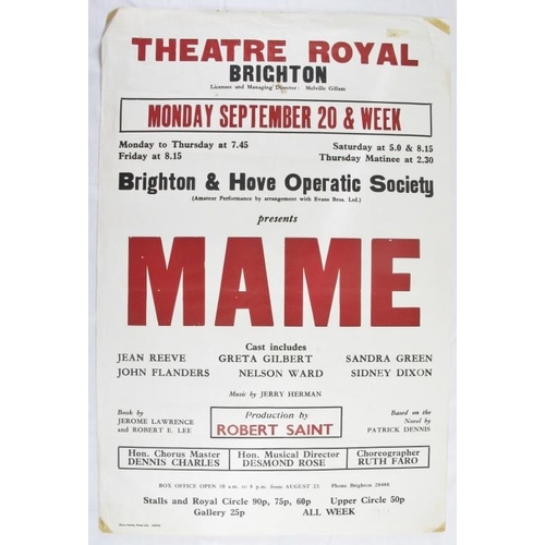 586 - A collection of 19 vintage Brighton Theatre posters, together 3 other vintage posters, Brighton Sea ... 