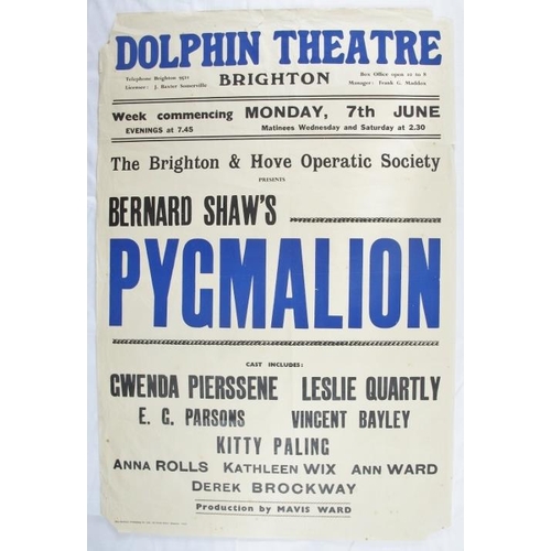 586 - A collection of 19 vintage Brighton Theatre posters, together 3 other vintage posters, Brighton Sea ... 