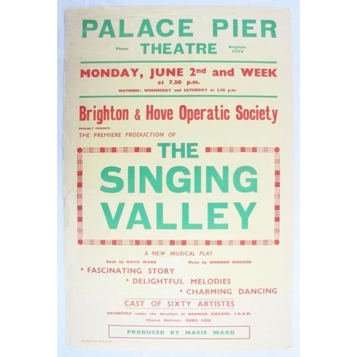 586 - A collection of 19 vintage Brighton Theatre posters, together 3 other vintage posters, Brighton Sea ... 