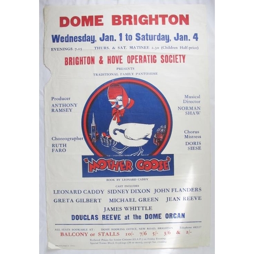 586 - A collection of 19 vintage Brighton Theatre posters, together 3 other vintage posters, Brighton Sea ... 