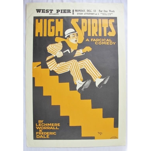 586 - A collection of 19 vintage Brighton Theatre posters, together 3 other vintage posters, Brighton Sea ... 